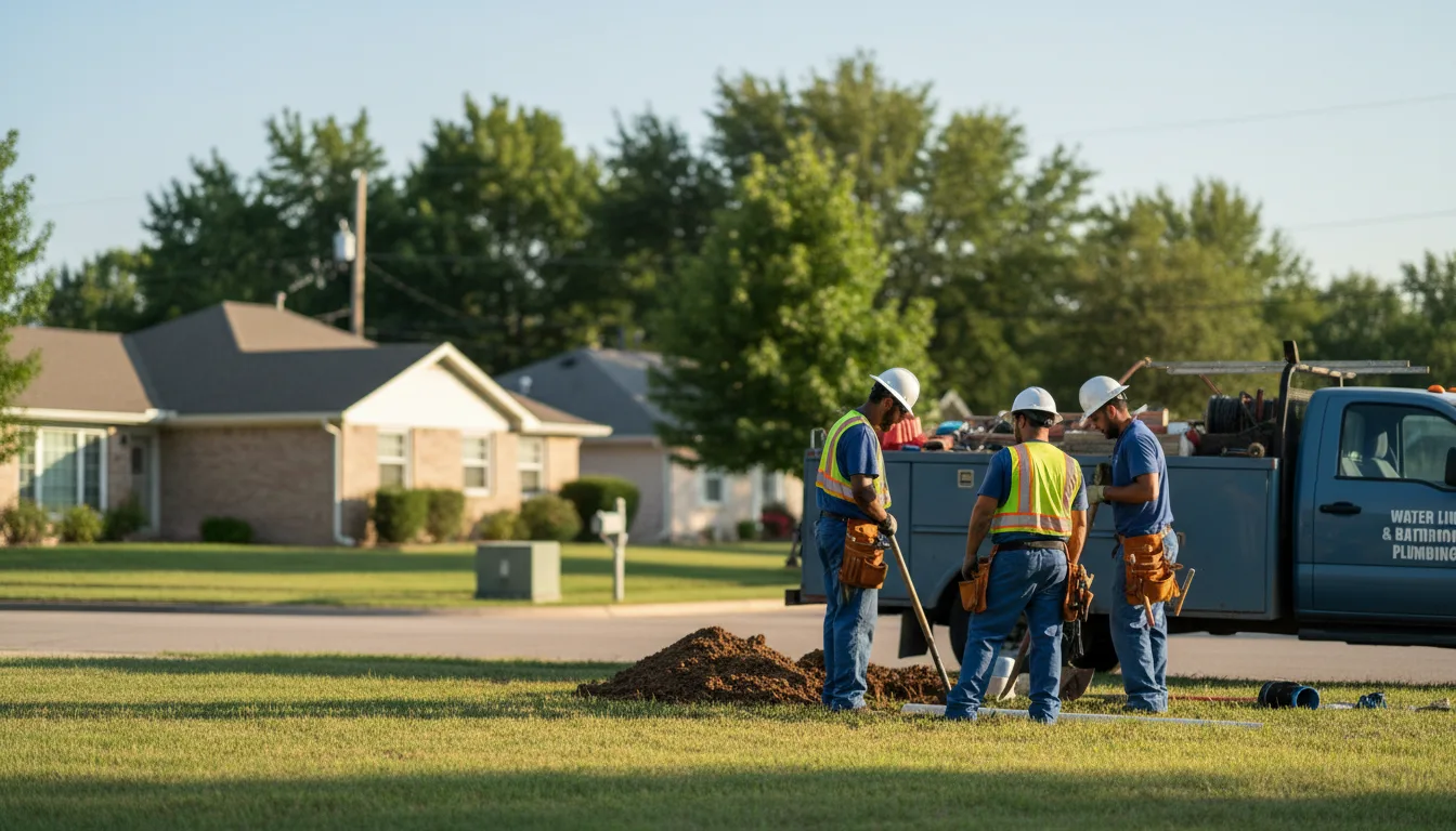 Residential water line and bathroom plumbing service in Dyer, TN